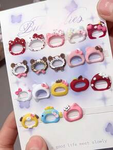 1pc Cute Nail Art Mold, Cartoon Hat, Bow, Frame DIY 3D Decor Transparent Silicone Mold - Clear - View 5