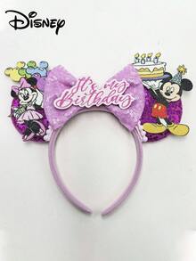 Disney 1个米奇老鼠发箍，闪亮蝴蝶结派对生日头饰，服装配饰发箍美妆家居发饰 - 彩色 - 查看 6