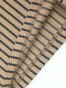 男士纹理休闲简约百搭短袖T恤 - 卡其色 - 查看 4