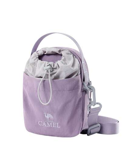 CAMEL CROWN 户外斜挎包，时尚轻便手提包，徒步旅行单肩斜挎手机包，便携轻巧水壶包