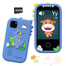 2.8英寸触摸屏儿童智能手机，适合3-12岁男孩，男孩学习玩具手机，双摄像头，游戏和音乐播放器 - 彩色 - 查看 1