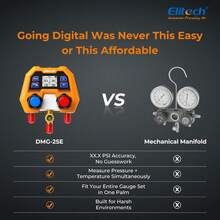 Elitech DMG-2SE Digital Manifold Gauge Set Pressure Gauge With Charging Hose - 1 - View 4