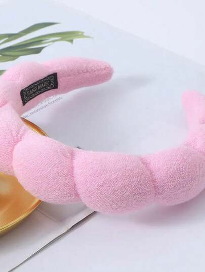 Tiara Elástica de Esponja Espessa – Maquiagem Lavagem Facial/ Feminina e Infantil/ Design Nuvem