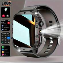 ERUN 新款智能手表，男女皆宜 - 无线通话/短信、多种运动模式、远程拍照、健身追踪、USB充电、硅胶表带、智能连接、时尚外观、屏幕显示，是送给他/她/朋友/爱人/父母的理想节日礼物。 - 彩色 - 查看 2