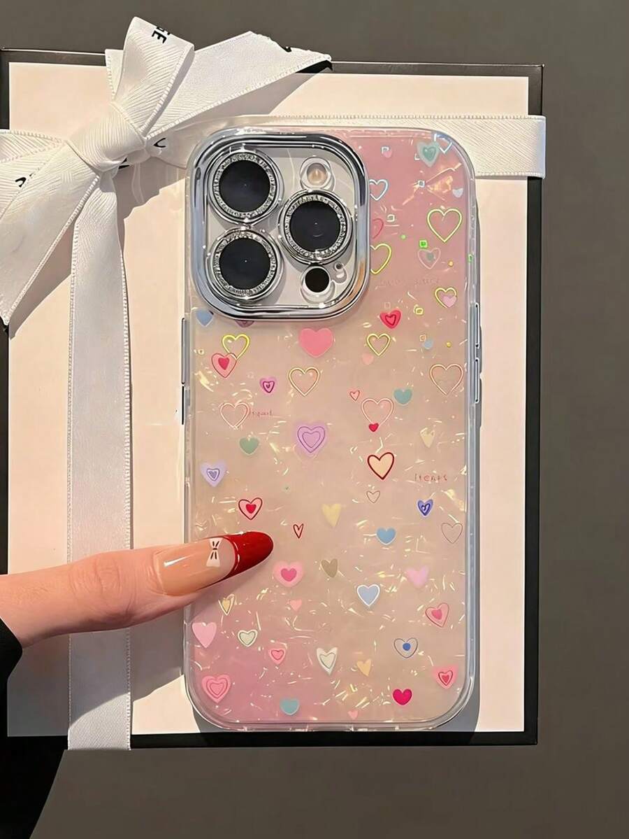 1个渐变心形时尚手机壳，兼容 17、17 Pro Max、16、16 Pro Max、16 Pro、16 Plus、15 Pro Max、15 Pro、15 Plus、12 Pro Max、12 Pro、12/11，理想的情人节礼物，适合女性日常使用。 - 彩色 - 查看 1