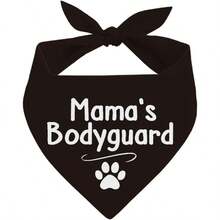 1pc 24.8"X11" Mother's Guardian Dog Bandana, Medium Dog Triangular Scarf, Black Pet Neckerchief, Perfect Gift For Dog Lovers - Multicolor - View 8