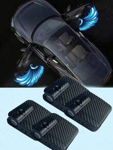 2pcs/4pcs Angel Wing Shaped Car Atmosphere Lights, Let Your Car Have Wings, Multiple Patterns Available (Not Limited To Angel Wings), Plug And Play Door Projection Lamp, Angel Wing Heart Magic Circle Smart Sensor Light, No Wiring Required To Turn On Welcome Lights, Carbon Fiber Pattern Magnetic Door Projection Light, LOGO Floor Lamp (Batteries Not Included), Perfect Gift For Boyfriend, Father, Friends, Valentine''s Day Gift