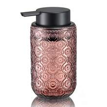 复古时尚绿色泡沫玻璃皂液器 - 黑色按压瓶，适用于浴室和厨房洗手液 - 均碼 - 查看 7