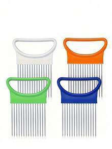 1pc Stainless Steel Slicer - Multifunctional Kitchen Tool With Chopper And Cutter - Onion Chopper And Food Prep Accessory, Convenient Picnic Tool, Camping Essential - Vegetable Slicer, Kitchen Gadget, Cooking Utensil, Home Chef Tool, Meal Prep Essential - Multicolor - View 15