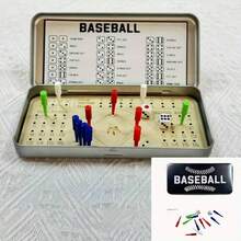 Tragbares Holzbrettspielset mit Fußball, Baseball, Softball, Fingerwürfelspielen, Tischspiele, ohne Strom, perfekt für Familientreffen, Partys, Spieleabende und Geburtstagsgeschenke für Freunde - Schwarz - Übersicht 13
