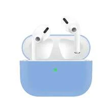 0.8mm Ultra-Thin Silicone Protective Case, Suitable For Compatible With AirPods All Models, Naked Touch Feel - Light Blue - View 6