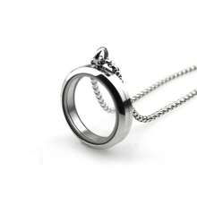 1pc Stainless Steel Necklace With Openable Glass Photo Locket Pendant, Suitable For Men's Daily Wear - Round - View 4