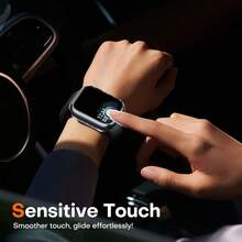 3pcs Transparent Tempered Glass Protective Case Compatible With Apple Watch Series 11/10/9/8/7/6/5/4 | 42mm 46mm 45mm 41mm 40mm 44mm Screen Protector, Clear Protective Cover, Hard Shell Type - 3pack Transparent - View 7