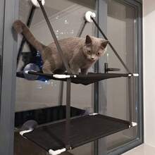 New Cat Hammock, Pet Nest Plump Cat Climbing Frame, Strengthened Suction Cup Splicing Design Balcony Cat Nest Cat Bed, Double-Decker Hammock - one-size - View 1