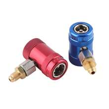Conector rápido para aire acondicionado automotriz, conector de llenado de refrigerante de alta/baja presión HS-1234YF - A - Ver 9