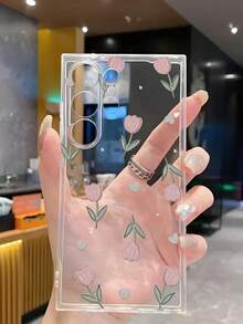 1个心形郁金香花软手机壳，兼容华为荣耀、红米、三星Galaxy A04e/12/A13/A14/A34/A50/A52/A53/A54/S21/S22/S23/S24/S25/S25 Ultra/S26/S26 Plus/S26 Ultra、6A/7A/8A、12T/13T，国际版，非国内版 - 無色 - 查看 5