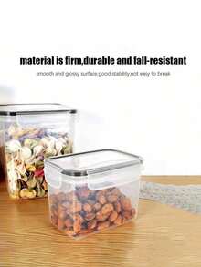 48pcs Food Storage Containers Are Stackable, Refrigerator - And Dishwasher-, For Cereals, Rice, Flour, And Oats, With Labels And Markings, Kitchen Supplies,Storage Containers,Local Warehouse, - Black and White - View 7