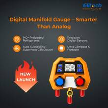 Elitech DMG-2SE Digital Manifold Gauge Set Pressure Gauge With Charging Hose - 1 - View 6