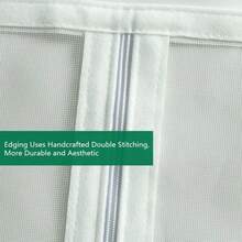 1-Pack White Window Screen With Zipper, Self-Adhesive Rectangular Mesh, Invisible & Breathable Mosquito And Insect Protection, Dustproof For Summer Home Use