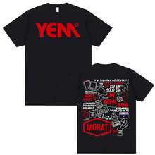 Camiseta con estampado del álbum Morat Yem para hombres y mujeres, estilo Harajuku, hip-hop, verano 2025, 100% algodón puro. - Negro - Ver 10