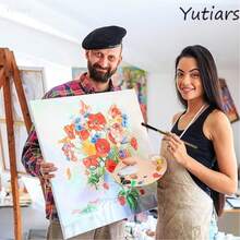 Yutiars Set Kuas Lukis Profesional 24 Buah - Kuas Bulu Nilon Canggih Termasuk Kepala Bulat, Lancip, Datar, dan Miring, Cocok untuk Akrilik, Cat Air, Lukisan Minyak, dan Kerajinan Tangan - Alat Penting untuk Seniman dan Penghobi - Satu-Ukuran - View 7