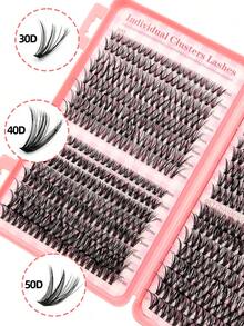 Bộ nối mi Rikuaild 640 sợi, độ cong 30D+40D+50D, mềm mại tự nhiên, dày dặn, thích hợp cho tiệc tùng. - D - Xem 5