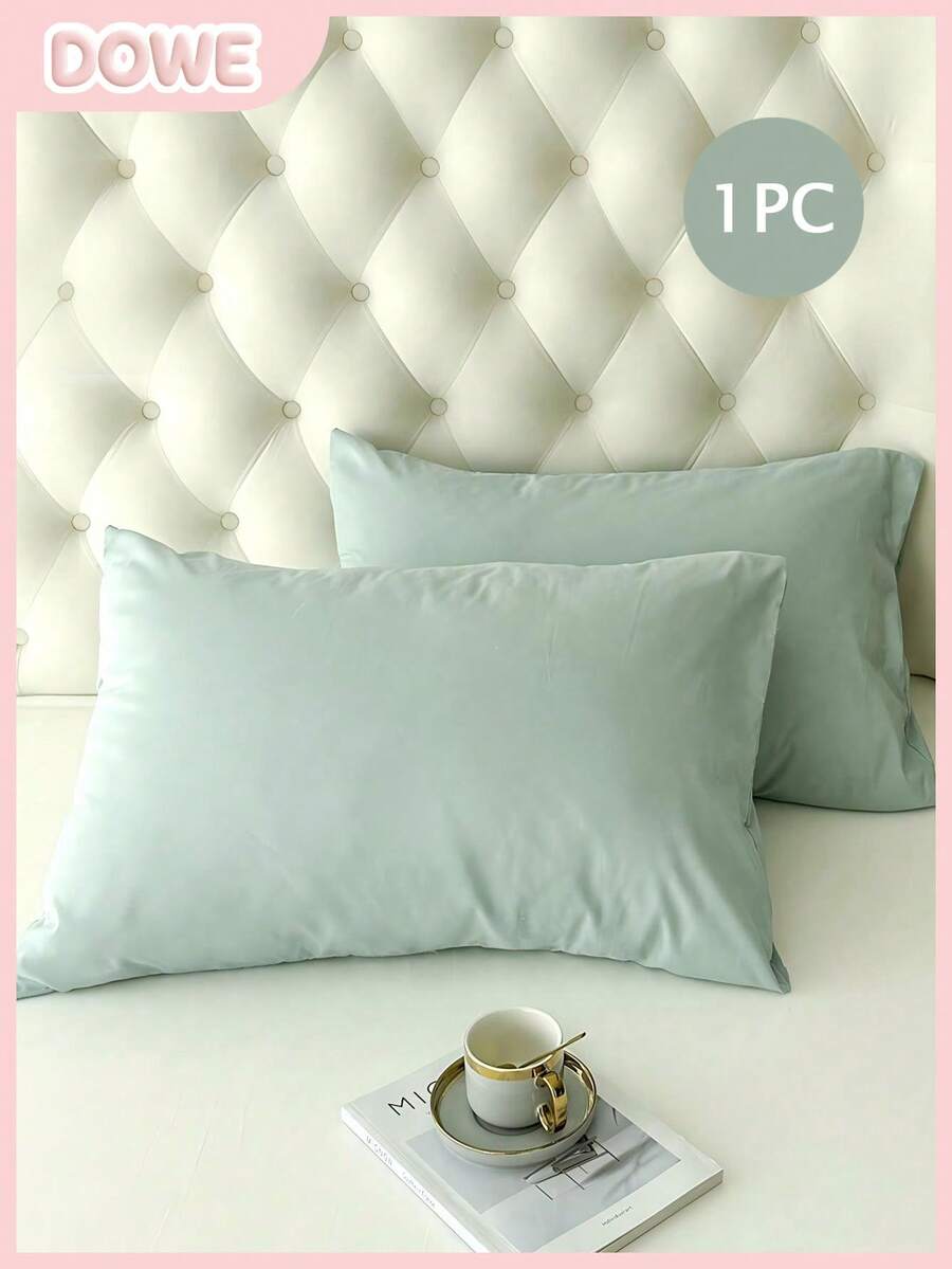 1pc 100% Polyester Pillowcase, Solid Color, Minimalist Style, Lightweight & Breathable, Soft & Comfortable, Without Pillow Insert, Single Pillowcase, For Bedroom Decor - Multicolor - View 1