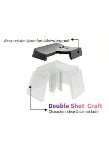 Custom Computer Keyboard Keycap, Keycap Set, Suitable For Gaming Keyboards - สีดำ - ดู 2