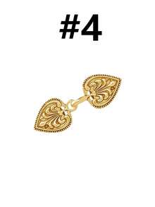 复古毛衣旋涡夹复古领斗篷开衫披肩扣衬衫胸针领带夹围巾帽子夹装饰叶子水钻珍珠结心形图案夹男女通用 - 彩色 - 查看 11