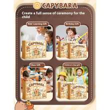 Bộ quà tặng văn phòng phẩm chủ đề chuột lang nước (Capybara), bao gồm nhiều vật phẩm thiết kế hình chuột lang nước như bút, hộp bút chì, sổ tay, sticker, tẩy, giấy ghi chú, mặt dây chuyền, v.v. Thích hợp làm quà tặng tốt nghiệp, quà sinh nhật, quà tựu trường, quà Valentine (kiểu dáng và màu sắc văn phòng phẩm có thể khác nhau). - Nhiều màu - Xem 3