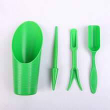 随机颜色多功能土壤铲，带人体工学手柄 - 耐用PP塑料植物种植工具，适用于多肉植物、盆景、室内和园艺 - 彩色 - 查看 9