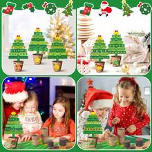 48 Pack Christmas Tree Paper Pot Craft Kits Make Your Own Christmas Tree Craft With Sticker DIY Xmas Decoration For Holiday Fun Art Activities - Green - View 6