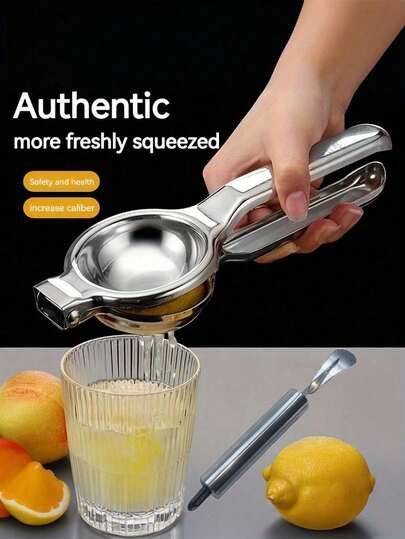 Heavy Duty Zinc Alloy Manual Lemon Juicer, Threaded Grooved Fresh Small Orange And Lime Squeezer, Manual Citrus Juicer, Suitable For Home, Restaurant, Kitchen Accessories And Utensils
