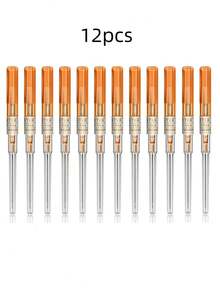 12支/套 316L不锈钢无菌一次性套管针，适用于耳、鼻、唇、腹部、舌、眉、软骨穿孔，尺寸：14G、16G、18G、20G - 多色A - 查看 4