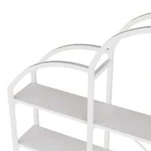 170 X 26 X 190 Cm. Minimalist Shelving Unit Made Of Tubular Steel MDF, Offering Five Storage Levels. Its Unique, Cloud-Like Shape Makes Assembly And Cleaning Easy. - White - View 4