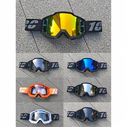 FBFU Motorcycle Goggles, Riding Goggles, Men's And Women's All Season Off-Road High-Definition Windproof, Dustproof, And Sand Proof Protective Glasses, Breathable And Suitable For Motorcycle ATV BMX MTB