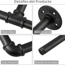 Barra para Cortinas Extensible de Metal con diseño clásico y estructura resistente, fabricada en metal sólido con acabado antioxidante que ofrece mayor durabilidad y estabilidad. Su sistema ajustable permite adaptarse fácilmente a ventanas de 90 a 160 cm, ideal para diferentes espacios del hogar. Incluye soportes, tornillos y tacos para una instalación sencilla y segura. Sus terminales redondeados aportan un toque elegante, siendo perfecta para salones, dormitorios, cocinas o baños y compatible con cortinas ligeras y pesadas. - Negro - Ver 9