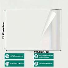 Màng bảo vệ chống trầy xước đồ nội thất 118 inch (chiều rộng 19,7 inch), trong suốt và có keo dính, dễ dán và dễ bóc, miếng dán chống trầy xước cho thú cưng, thích hợp cho ghế sofa, cửa ra vào. - 30 x 500 cm - Xem 4