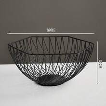 Iron Fruit Basket, Rust-Resistant & Breathable Snack Bowl - Kitchen Storage Organizer Rack, Can Hold Fruits And Packaged Snacks, Also Suitable For Living Room Or Kitchen - Multicolor - View 20