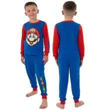 Super Mario Boys Pyjamas , 2 Pack Kids Pjs , Gaming Boys' Pyjama Sets , Mario Pyjamas - Blue - View 2