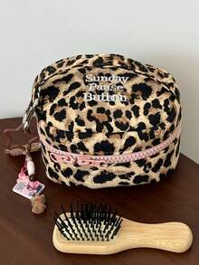 1 buah Tas Kosmetik Mini Cocok Untuk Anak Perempuan dan Guru - Tas Kosmetik Genggam Portabel Motif Leopard Lucu, Gaya Korea Modis, Ringkas dan Praktis Untuk Pesta dan Penggunaan Sehari-hari - MultiWarna - View 8