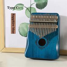 5 estilos Kalimba 17 teclas Piano de pulgar - Portátil de caoba con estuche de transporte y martillos - Instrumentos musicales perfectos para amantes de la música, principiantes y entusiastas de los pianos al aire libre - Multicolor - Ver 9