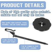 20 Pack Solar Panel Guard Clips, 35 Mm Nylon Solar Panel Wire Fence Fasteners Fence Panel Clips Animal Guard Fastener Clips For Solar Panel Bird Wire Pigeon Fence - Silver - View 4