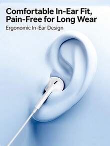 REMAX Auriculares con cable RM-570a, diseño ergonómico para un uso cómodo, controlador dinámico de 13 mm, compatible con Xiaomi, Vivo y otros dispositivos con conector Tipo C, compatible con la serie iPhone 15/16 de Apple, color blanco de Apple - Manzana blanca - Ver 10