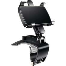 Supporto universale per telefono con clip per cruscotto auto, rotazione a 360°, 1 unità, per GPS, telefono cellulare e smartphone - nero - Visualizzare 1