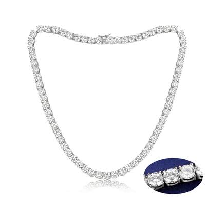 MDFUN 6mm Tennis Necklace For Women/Men - 18K White Gold/Yellow Gold Plated Round Cubic Zirconia Classic Diamond Tennis Chain, Women Tennis Necklace Size 16/18/20/22/24 Inches