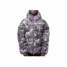 Camouflage Print Hooded Zip-Up Long Sleeve Jacket Black Jackets Men - 彩色 - 查看 2