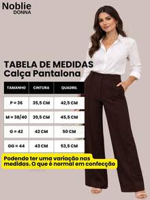 Women's Tailored Dress Pants, Wide Leg, With Zipper, Pockets, And Button, For Office Use. - Dark Brown - View 2