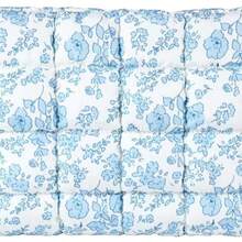 Floral Quilted Makeup Bag Travel Cosmetic Toiletry Organizer Pouch - 藍色花卉 - 查看 1