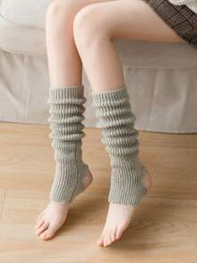 1 par varma benvärmare för kvinnor som går över knäna, lämpliga för 80-talsfester, balett, yoga och andra tillfällen. Neonribbade varma benvärmare för tonåringar, lämpliga för 80-talsfester, sport, yoga, julklappar - Multifärgad - Visa 5